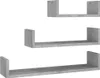 vidaXL Wandregal 3 Stk. Betongrau Holzwerkstoff Produktbild-Vorschau 1