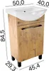 paplinskimoebel badezimmerschrank mit waschbecken 50 x 40 x Produktbild-Vorschau 3