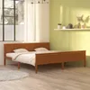 Massivholzbett Honigbraun Kiefernholz 200x200 cm Produktbild-Vorschau 2