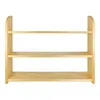A three-tiered wooden shelf unit against a white background. Voir les images du produit