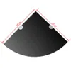 vidaXL Étagère d'angle avec supports chromés verre noir 25 Voir les images du produit 4