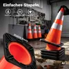 Conos de tráfico Wiltec de 70 cm, fabricados en PVC con Vista previa de la imagen del producto 7