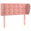 vidaXL Kopfteil mit Ohren Rosa 103x23x78/88 cm Samt Produktbild-Vorschau 1