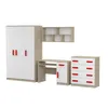 Kinder-Kleiderschrank 120 cm – Sonoma/Weiß mit rote Griffe, Produktbild-Vorschau 6