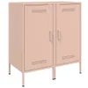 Sideboards 2 Stk. Rosa 36x39x79 cm Stahl Produktbild-Vorschau 1