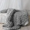 Livingandhome Graue Strickdecke 80 x 100 cm – weich, warm, Produktbild-Vorschau 1