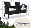 CASARIA® Gartenbank Sitzbank inkl. Auflagen Wetterfest Produktbild-Vorschau 5
