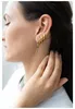 Wildcat Ohrringe - Little Square Crystal Hoops - Gold, Produktbild-Vorschau 2