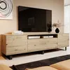 TV-Schrank 200 cm, Fernsehtisch, Lowboard, Eiche Artisan Produktbild-Vorschau 1