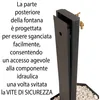 Fontana da Giardino Design a Colonna Ovale Rubinetto in Anteprima dell’immagine prodotto 4