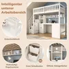 Lit superposé Merax 90 x 200 cm avec armoire sous Voir les images du produit 9
