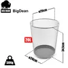 BigDean 3 pièces Corbeille à papier bureau argent 20L fil - Voir les images du produit 3