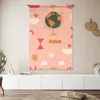 MuchoWow® Wandteppich Wandbehang Globus - Rosa - Pastell Produktbild-Vorschau 6