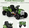 COSTWAY 12V 3-Gang Traktor mit abnehmbarem Anhänger und Produktbild-Vorschau 7