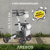 AREBOS ľahký rolátor, rolátory, 6-pozičné nastavenie výšky, Náhľad obrázku produktu 6