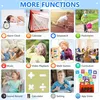A collage of images showcasing various functions of a smartwatch for children. Produktbild-Vorschau