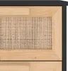 vidaXL Příborník černý 40x30x90cm Masivní borovice a Náhled obrázku produktu 6