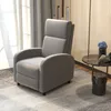 HOMCOM Sessel, Leinenoptik, Liegefunktion, Fußstütze, Produktbild-Vorschau 1