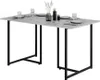 Esstisch Vicco Merido Schwarz/Marmor-Weiß 140 x 80 cm, Produktbild-Vorschau 5