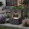 Gartenbrunnen mit Beleuchtung bepflanzbar Betonoptik 57 cm Produktbild-Vorschau 7