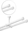 A close-up view of a double curtain rod system, mounted from the ceiling. Anteprima dell’immagine prodotto