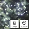 LED světelný řetěz – svítící trsy, nano, 2,35 m, vnitřní, studená bílá, časovač Náhled obrázku produktu