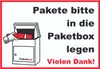Pakete Paketbox Schild A4 (210x297mm) Produktbild-Vorschau 1