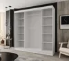 Schwebetürenschrank 3-türig 170 × 205 cm Weiß – Moderner Produktbild-Vorschau 2