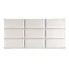 A padded headboard made of nine square panels, arranged in a 3x3 grid. Anteprima dell’immagine prodotto