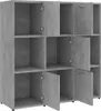 vidaXL Bibliothèque gris béton 90x30x90 cm Bois composite Voir les images du produit 5
