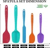 Hotec Teigschaber Set 5-teiliges Silikon Koch-Back-Mix-Tool Produktbild-Vorschau 2