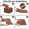 UISEBRT 55 Stück Holzoptik Balkonfliesen Terrassenfliesen Produktbild-Vorschau 7