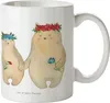 Mr. & Mrs. Panda Kaffeetasse Bären mit Blumenkranz - Weiß - Produktbild-Vorschau 1