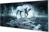 Glasbilder 140x70 Wandkunst Wald Einhorn Mond Produktbild-Vorschau 1