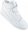A white Adidas Forum Mid sneaker is shown from a slightly elevated side angle against a white background. Produktbild-Vorschau