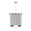 A product shot of a grey shopping trolley with a telescopic handle and wheels, set against a white background. Produktbild-Vorschau