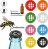 Flaschenverschluss 8er Set Ø2,8xH0,6cm Kunststoff 8 Farben Produktbild-Vorschau 2