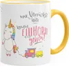 Kaffee-Tasse Nur Verrückte hier komm Einhorn wir gehen Produktbild-Vorschau 1