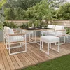 Merax Gartenmöbel-Set 7-teilig mit 4 Sesseln & 2 Hockern, Produktbild-Vorschau 8