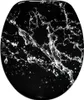 A toilet seat with a black background and a splash of water design. Náhľad obrázku produktu