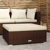 vidaXL Záhradná stolička s vankúšom hnedá 70x70x30 cm Poly Náhľad obrázku produktu 2