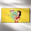 Dekor Leinwand Uhr Wandbilder 60x30 Pop Kunst Junge Frau Produktbild-Vorschau 2