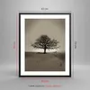 Gerahmtes Poster - Schwarzer Rahmen - Baum Schnee Sepia - Produktbild-Vorschau 5