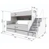 Marlux-Meble Hochbett Kinderbett JSM-3 mit Treppe 80x190 + Produktbild-Vorschau 7