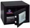 A black safe with its door open, revealing its interior and electronic keypad. Produktbild-Vorschau