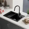 CECIPA Granitspüle & Küchenspüle 65 x 45 cm mit Abtropfkorb Produktbild-Vorschau 2