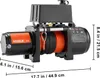 A black and orange electric winch with measurement indicators. Anteprima dell’immagine prodotto