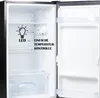 The interior of an open refrigerator with labels pointing out features. Náhled obrázku produktu