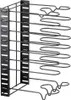 A black metal pot and pan organizer rack is shown against a white background. Anteprima dell’immagine prodotto