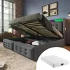Čalouněná postel 160x200, manželská postel s led čelem a Náhled obrázku produktu 1